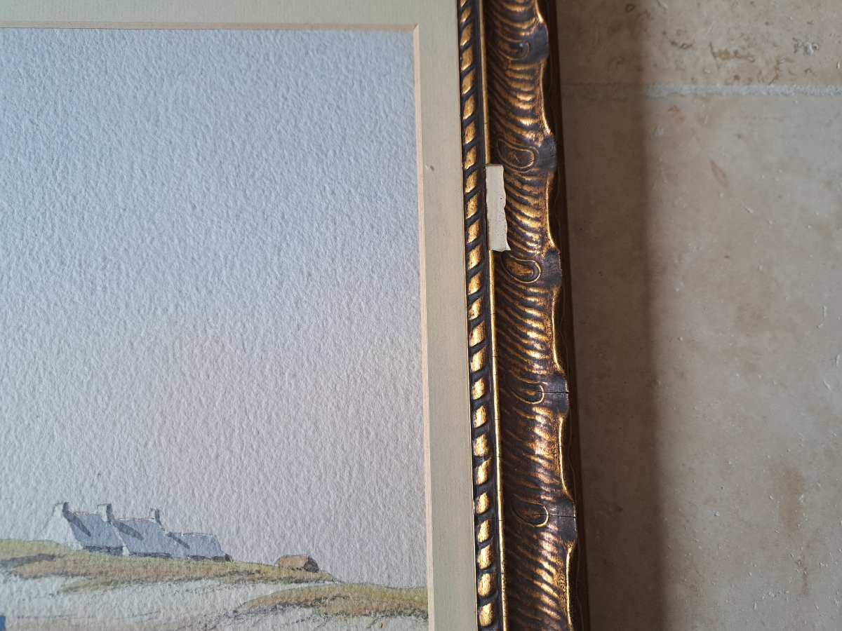 Bourcart, Breton Seaside, Watercolor, Late 19th/early 20th Century. -photo-6