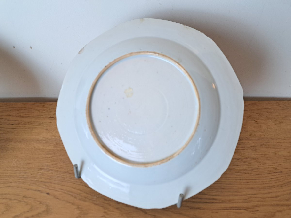 Chine /Japon, Paire d'assiettes en porcelaine blanc bleu , XVIII°. -photo-5