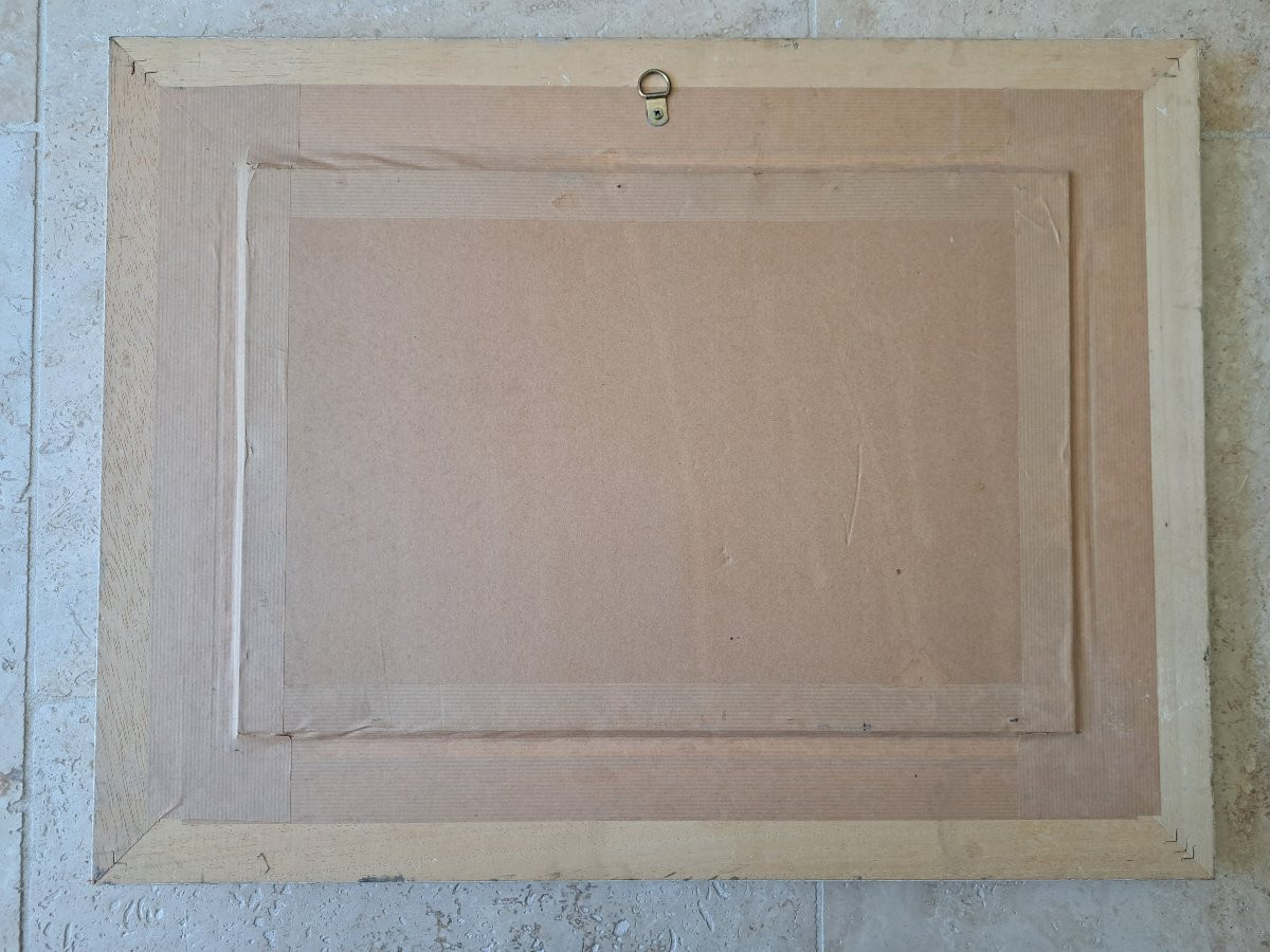 Deux paysannes et leur mulet , Huile sur papier , Signé , XX°. -photo-5