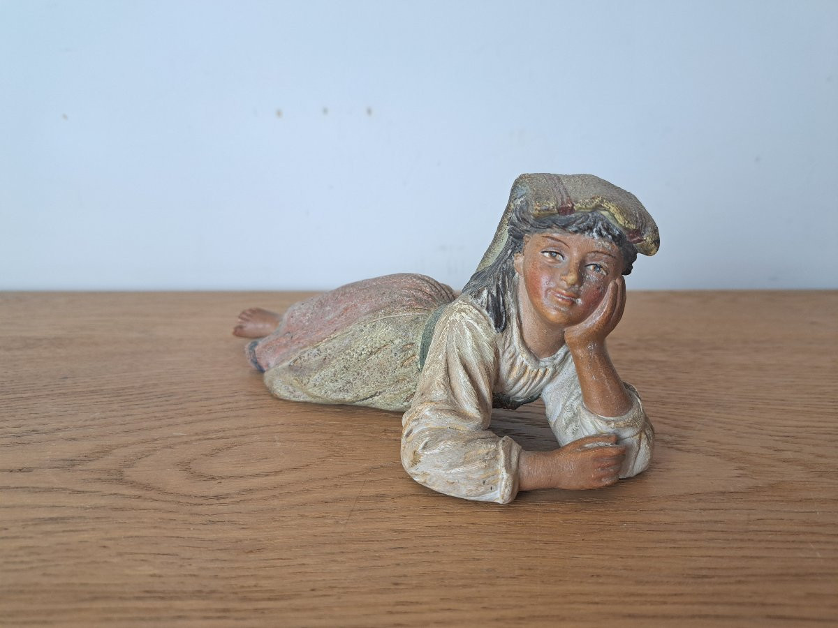 Bernhard Bloch, Young Neapolitan, Terracotta, Late 19th Century. -photo-2