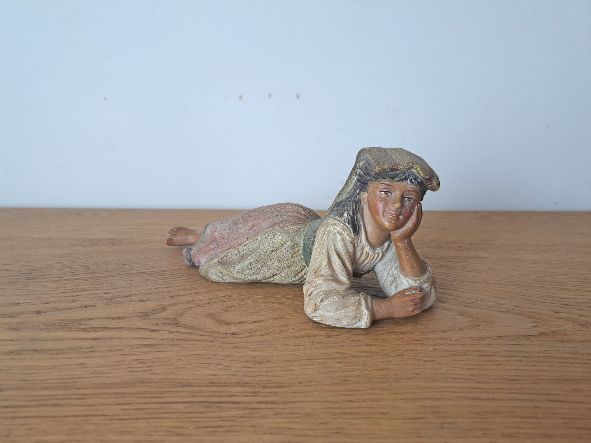 Bernhard Bloch, Young Neapolitan, Terracotta, Late 19th Century. 