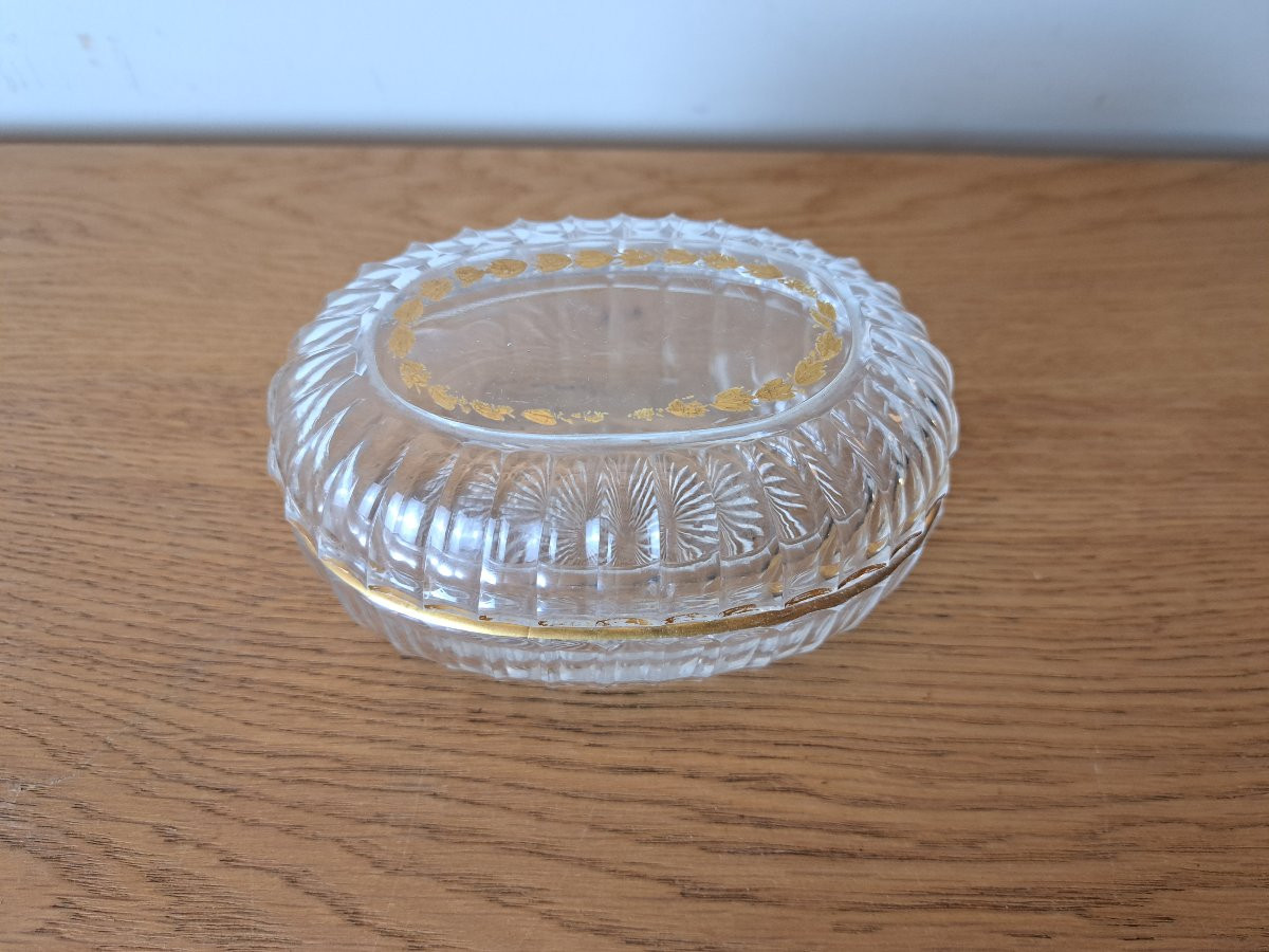 Damon Boulevard Malesherbes, Crystal And Gilt Box, Paris, Early 20th Century.-photo-1