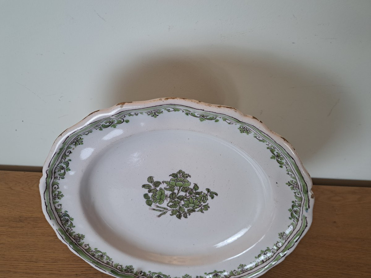 Moustiers, Large Round Dish, Earthenware, 18th Century. -photo-4
