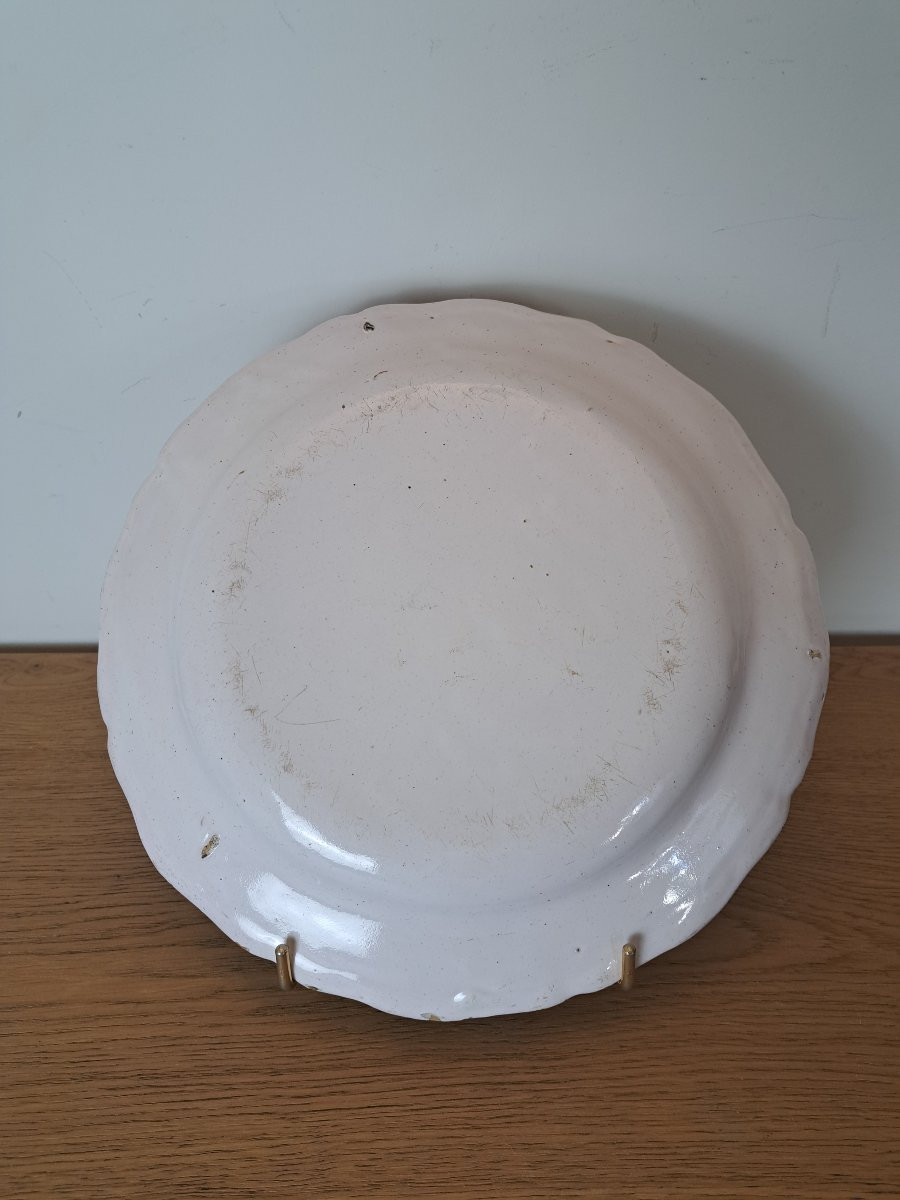 Moustiers, Large Round Dish, Earthenware, 18th Century. -photo-5