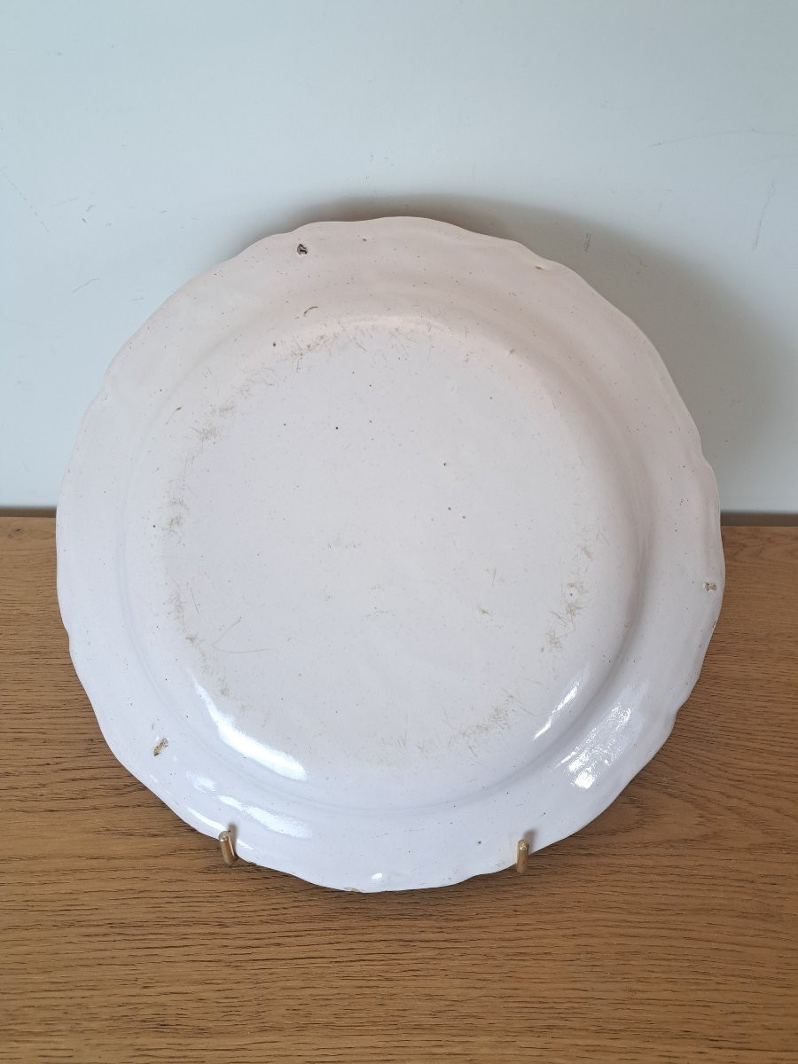 Moustiers, Large Round Dish, Earthenware, 18th Century. -photo-6