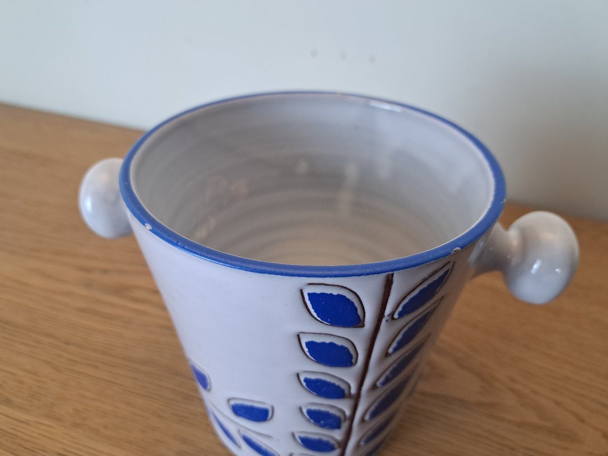 Seau à glaçons , Céramique , année 60 . -photo-4