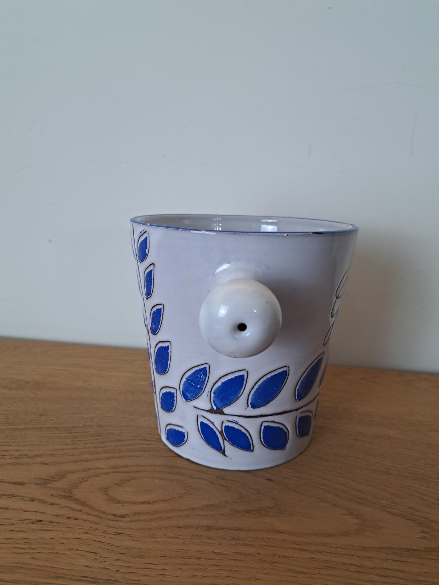 Seau à glaçons , Céramique , année 60 . -photo-3