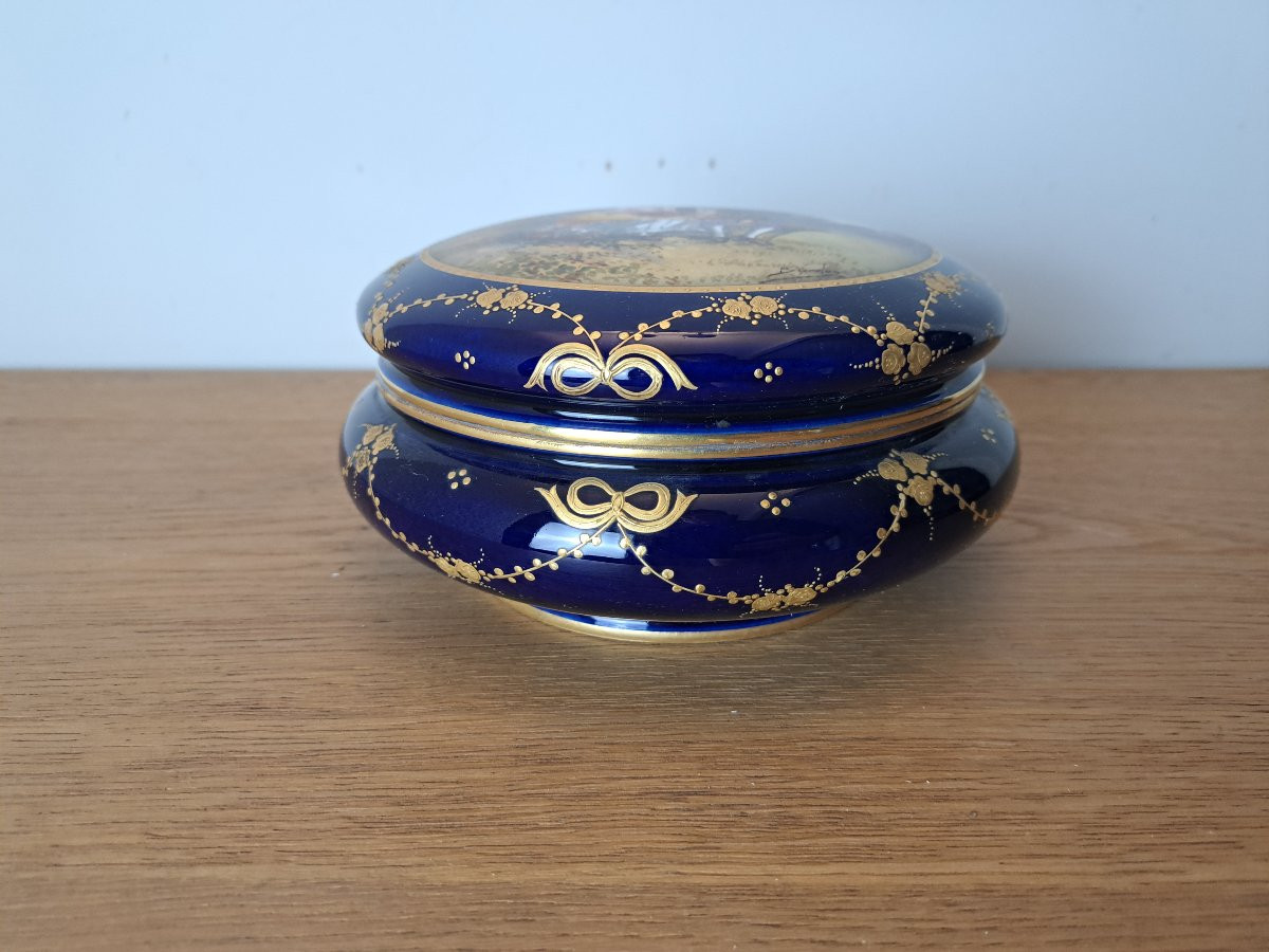 Michelaud , Grande bonbonnière , Porcelaine , Limoges , Début XX°. -photo-2