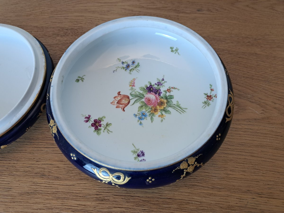 Michelaud , Grande bonbonnière , Porcelaine , Limoges , Début XX°. -photo-5