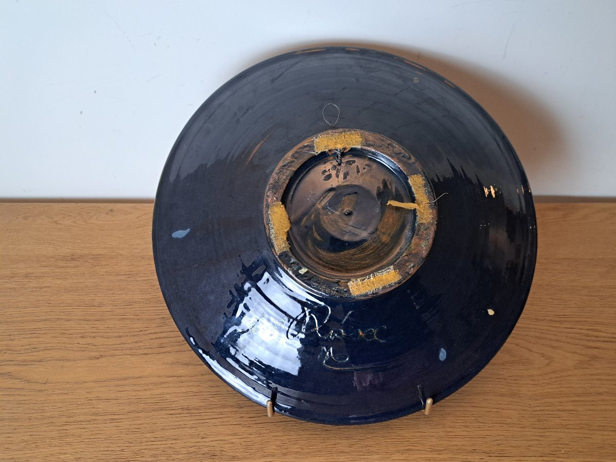 El Rissec, Octopus, Wall Plate, Ceramic, 20th Century. -photo-5