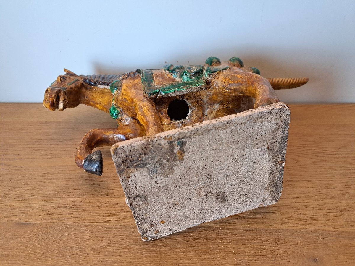 Cheval Tang , Terre cuite vernissée , XIX°. -photo-3