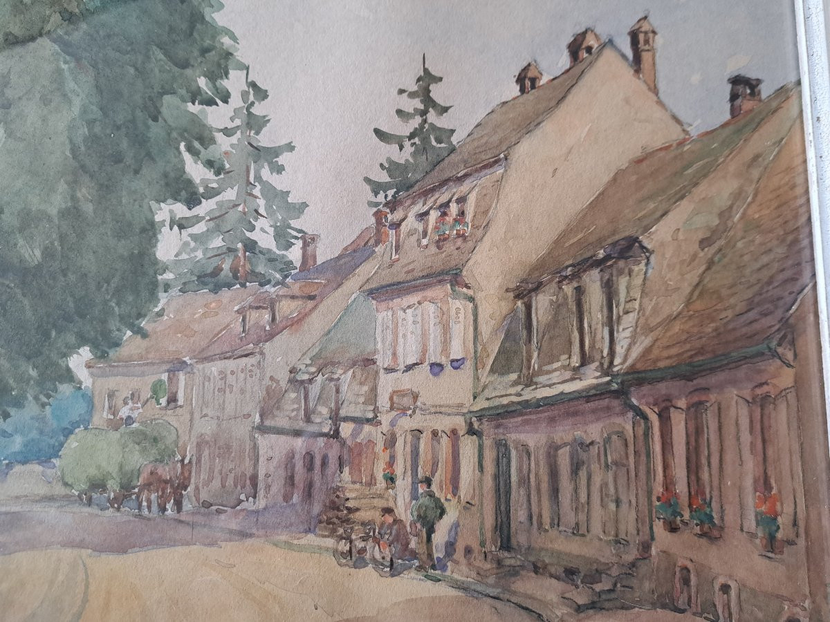 Theodore Buchhold, Saverne, Bas Rhin, Watercolor, 20th Century. -photo-5