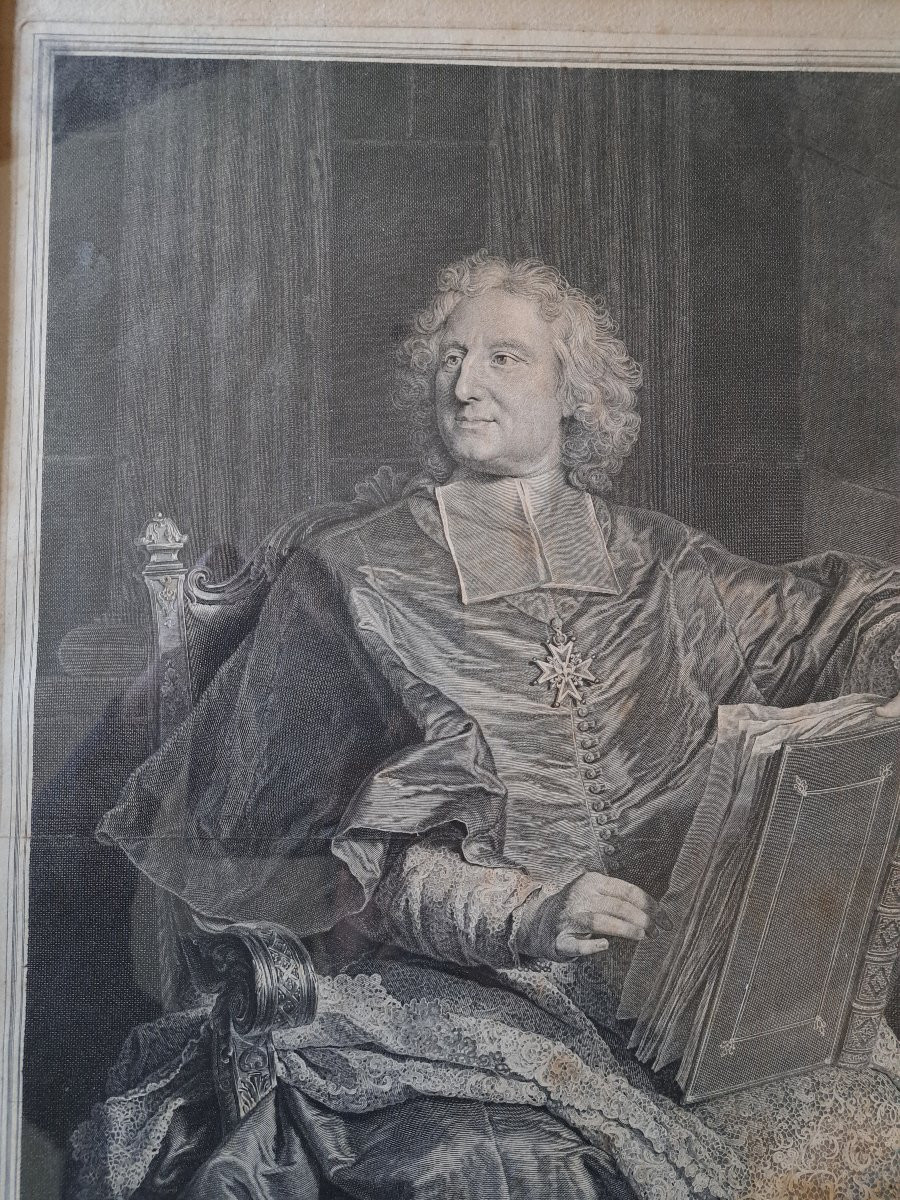 Melchior De Polignac, Hyacinthe Rigaud, François Chéreau, Engraving, 18th Century. -photo-1
