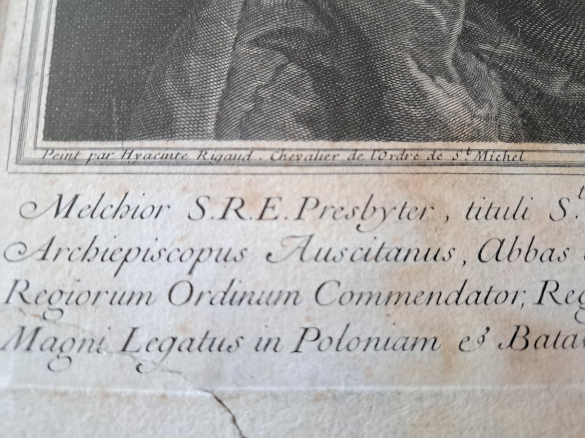 Melchior De Polignac, Hyacinthe Rigaud, François Chéreau, Engraving, 18th Century. -photo-5