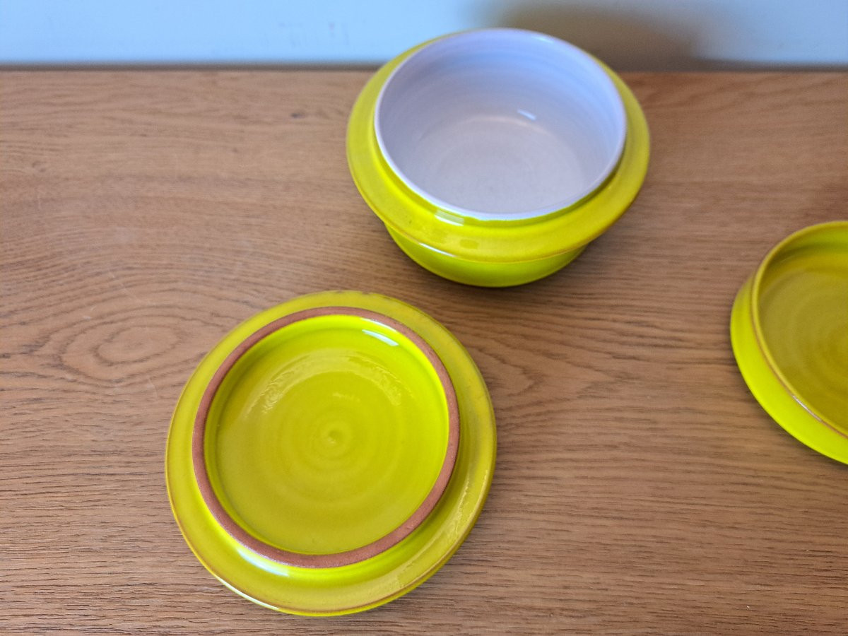 Paul Badié, Brague Pottery, Covered Box And Trinket Tray, Ceramics, 20th Century. -photo-2