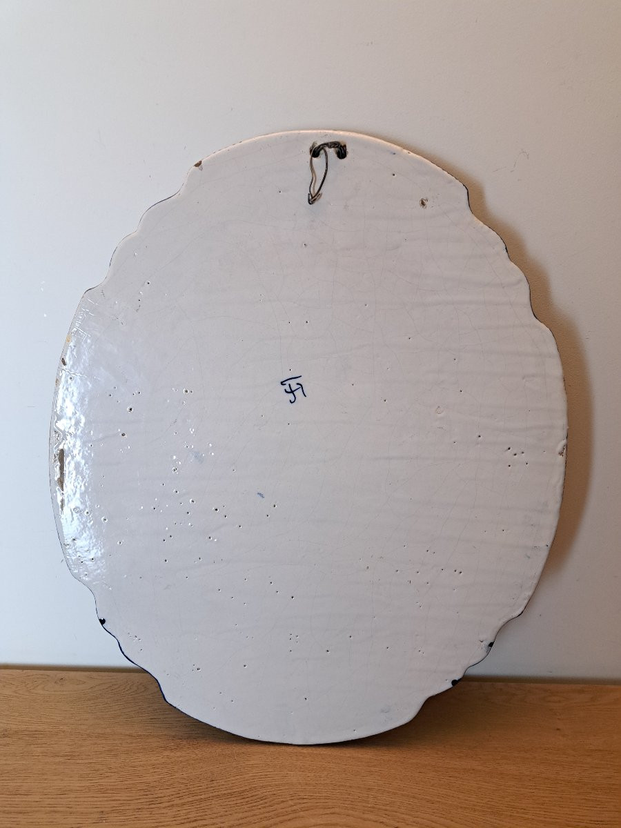 Delft , Grande plaque murale , Faïence , XIX°. -photo-5