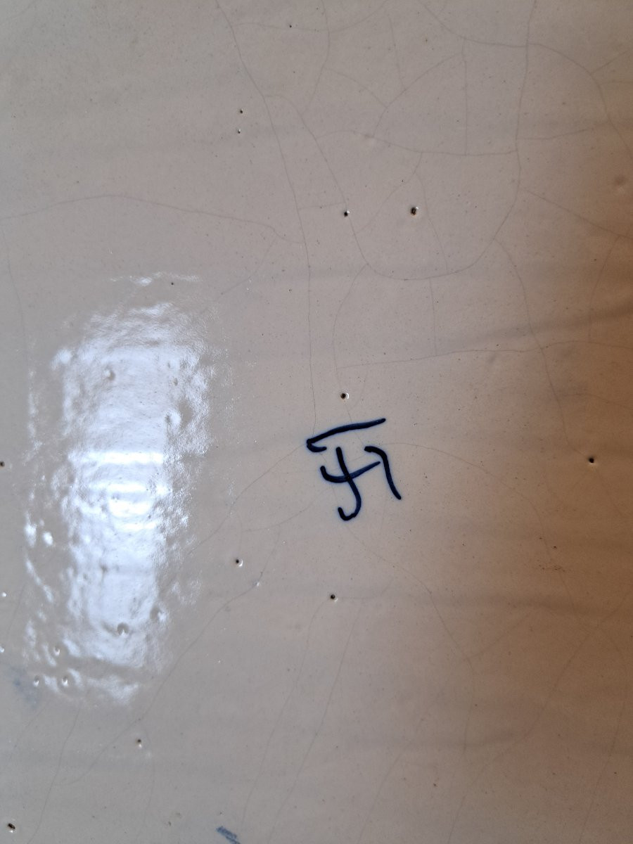 Delft , Grande plaque murale , Faïence , XIX°. -photo-7