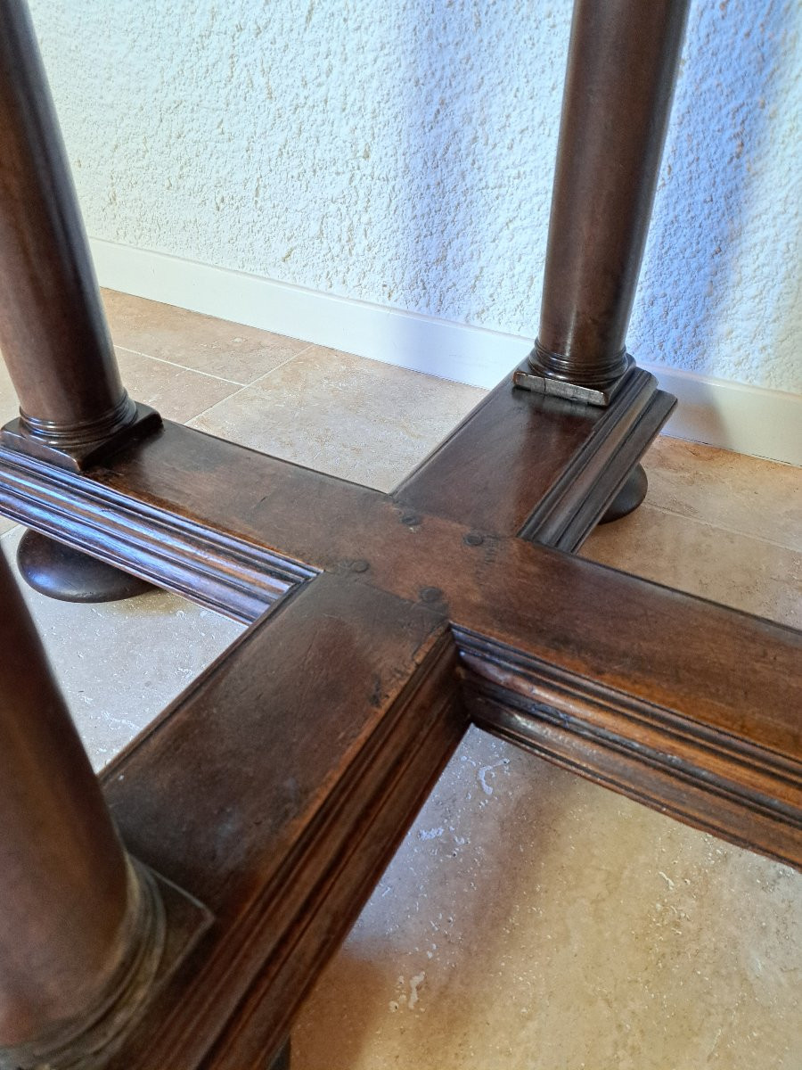 Renaissance Table, Carved Walnut, Partly 16th, 19th Century. -photo-1