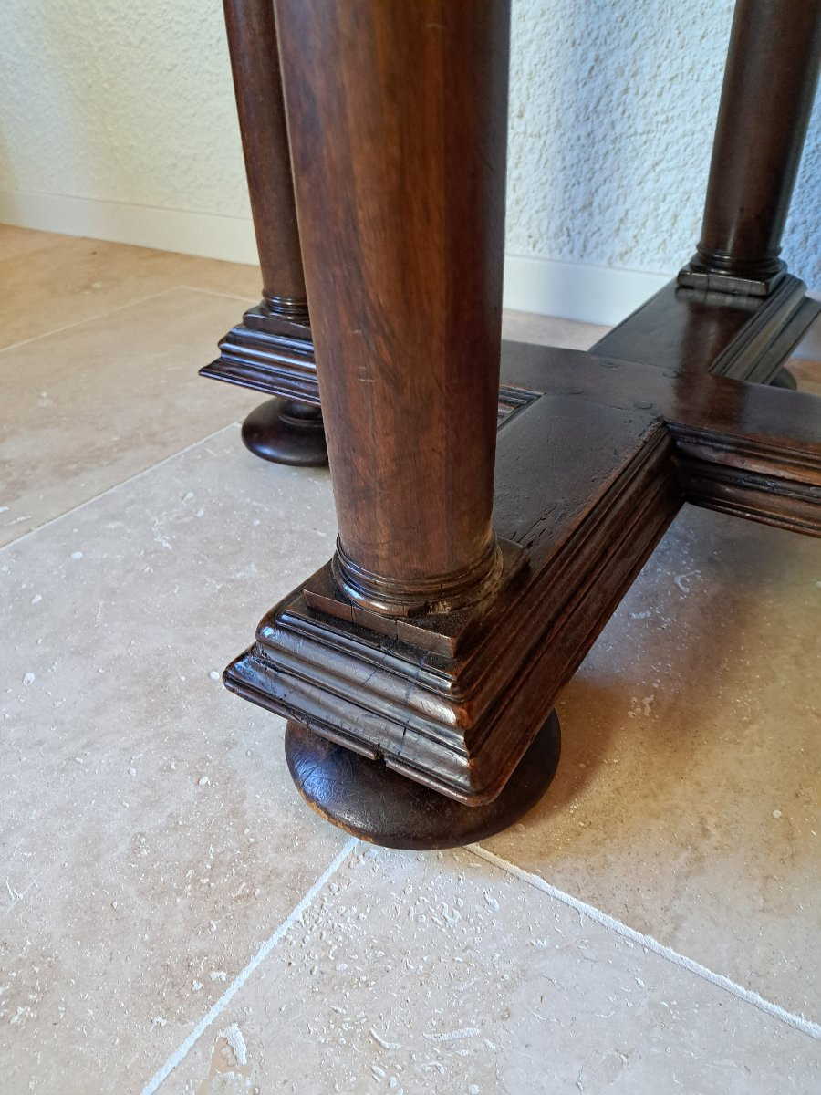 Renaissance Table, Carved Walnut, Partly 16th, 19th Century. -photo-2