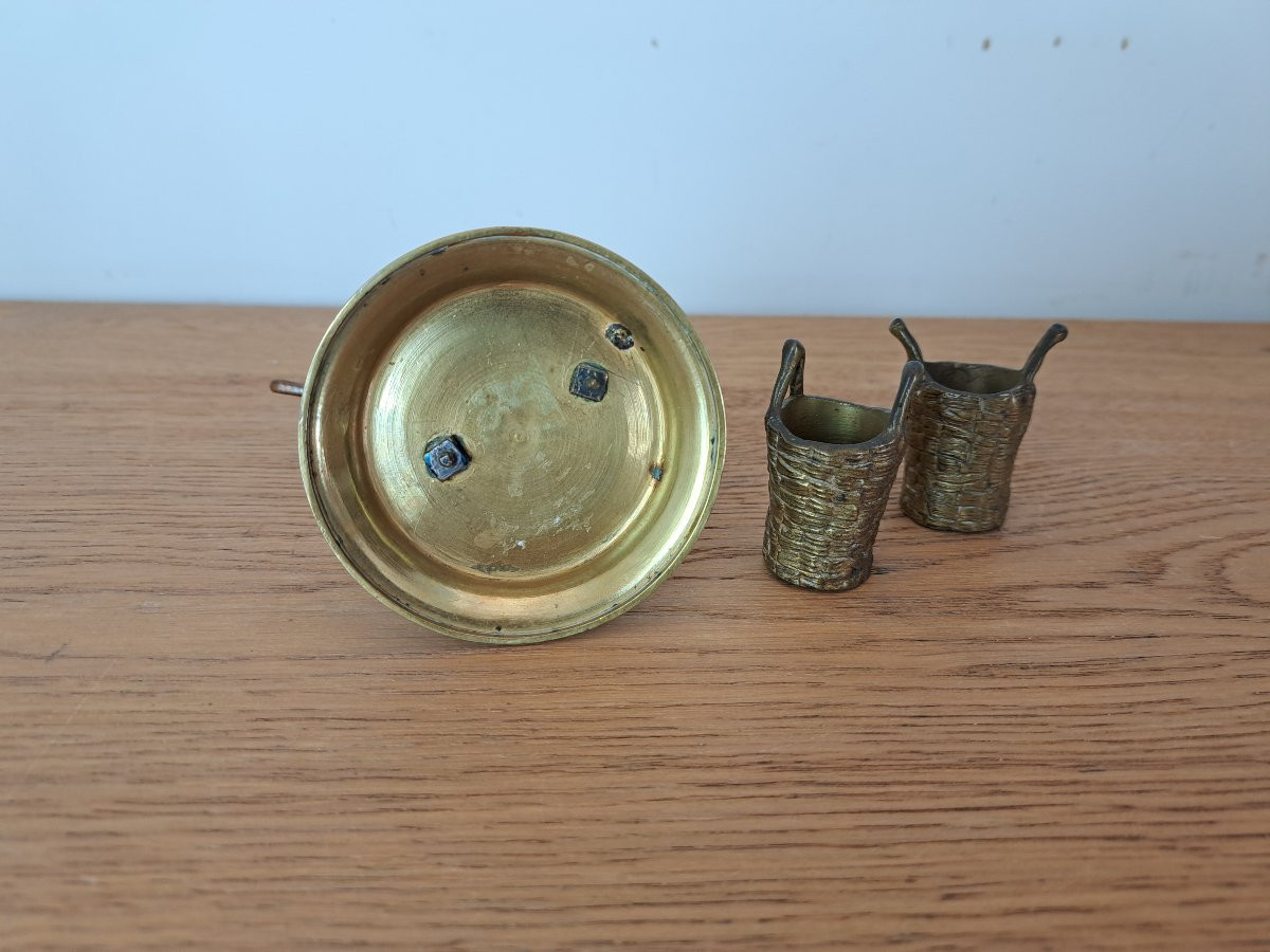 Le ramasseur de coton , Bronze patiné et doré , XIX°. -photo-2