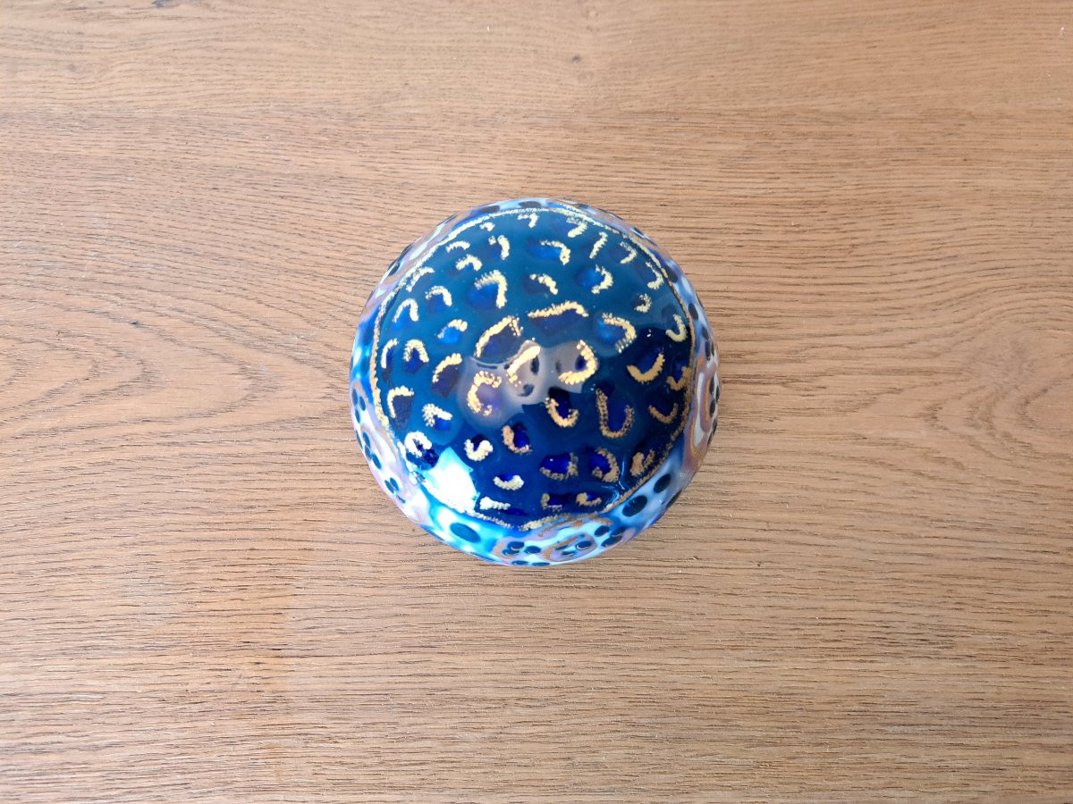 Camille Tharaud , Boite bombée , Art Déco , Porcelaine , XX°. -photo-2