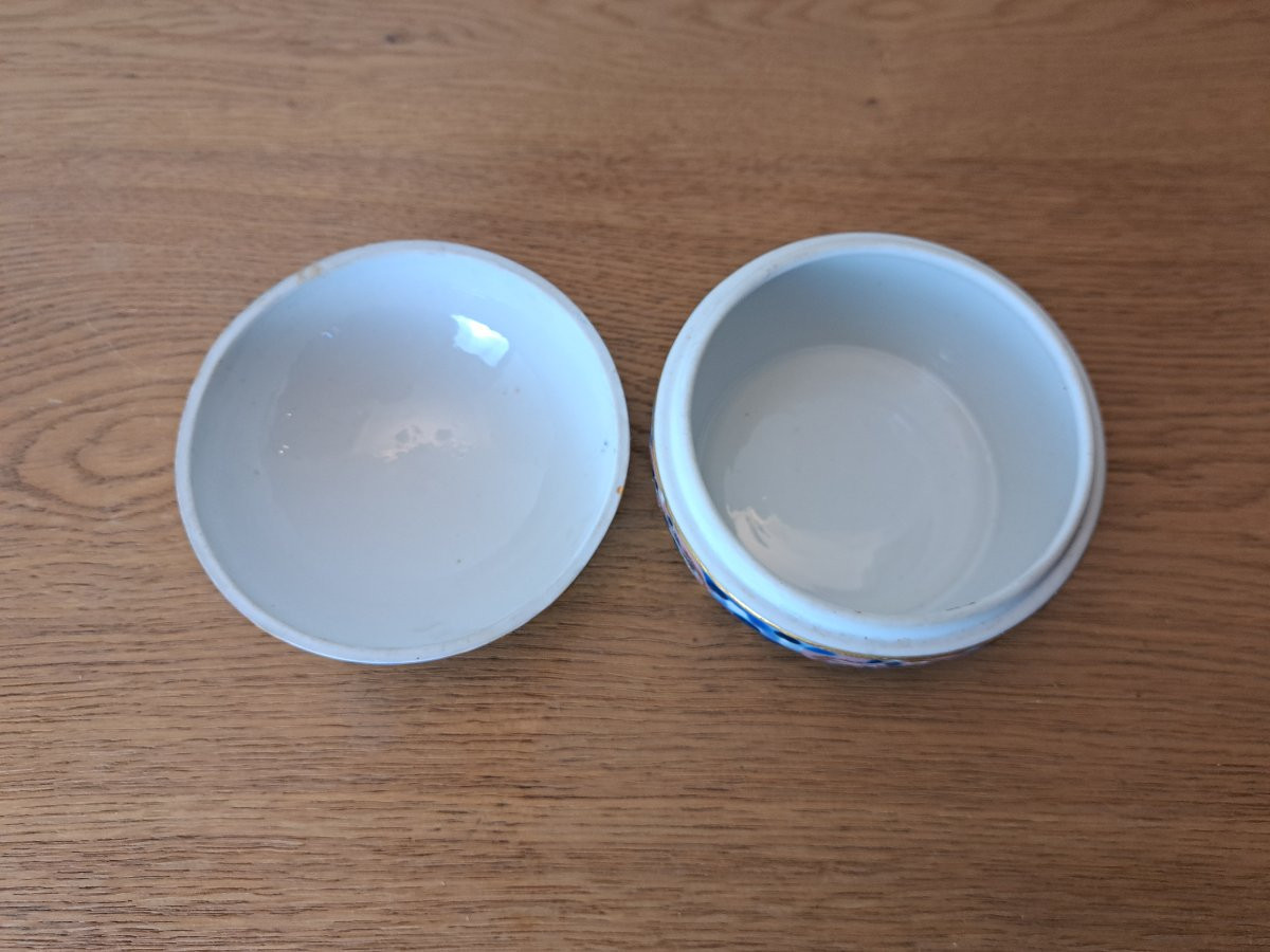 Camille Tharaud , Boite bombée , Art Déco , Porcelaine , XX°. -photo-4