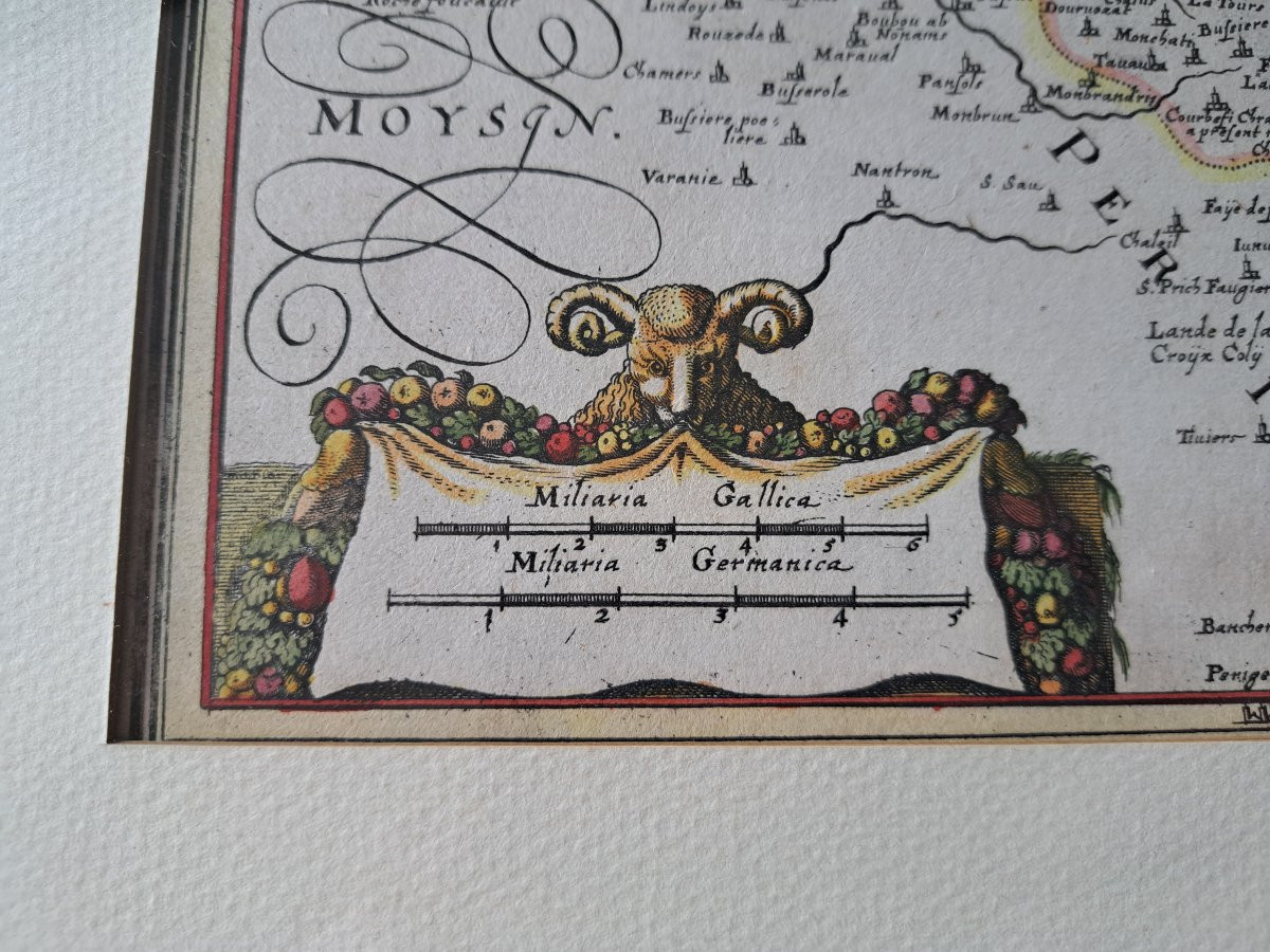 Totius Lemovici, Old Map, Merian, 17th Century. -photo-1