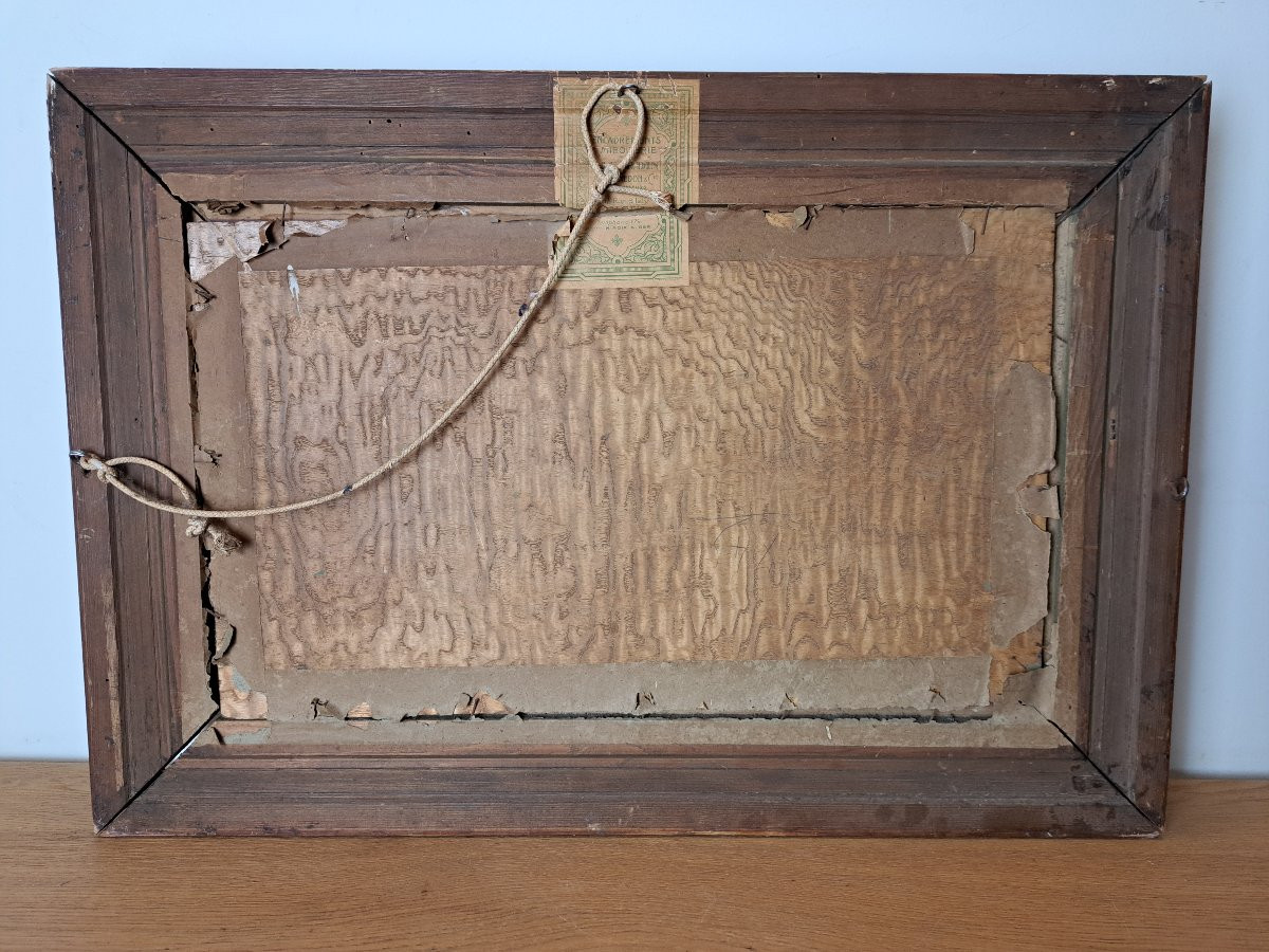 A.Jeancolas , Bord de mer agité en Algérie , Huile sur panneau , Fin XIX°.-photo-7