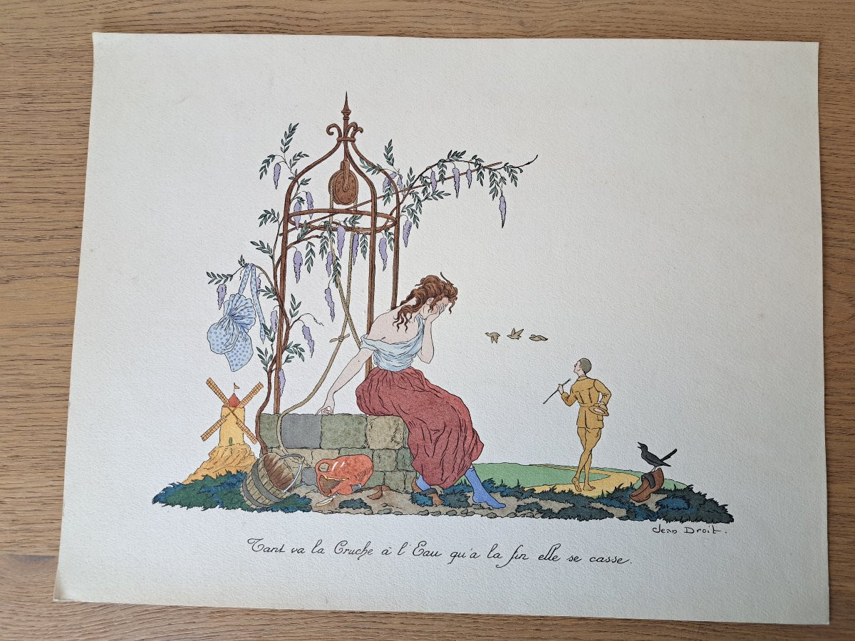 Jean Droit, Stencil Print, 20th Century. -photo-2