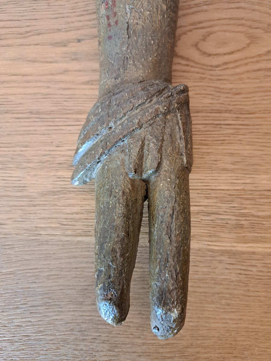 Christ, Polychrome Wood, Gothic. -photo-3