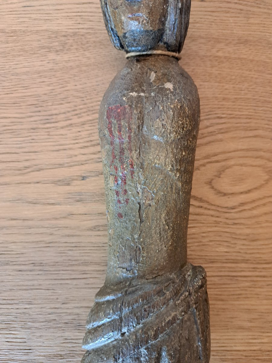 Christ, Polychrome Wood, Gothic. -photo-4