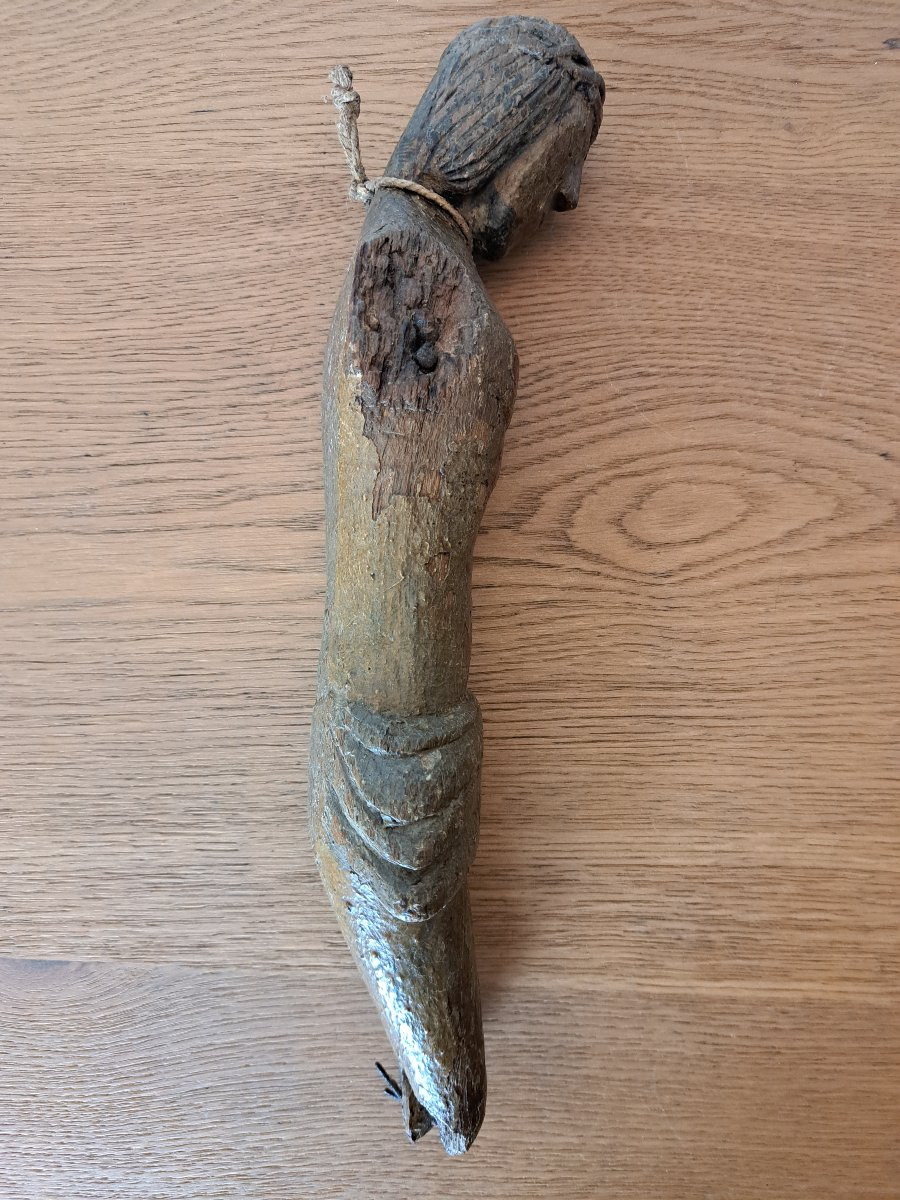 Christ, Polychrome Wood, Gothic. -photo-2