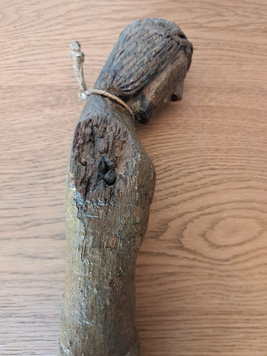 Christ, Polychrome Wood, Gothic. -photo-3