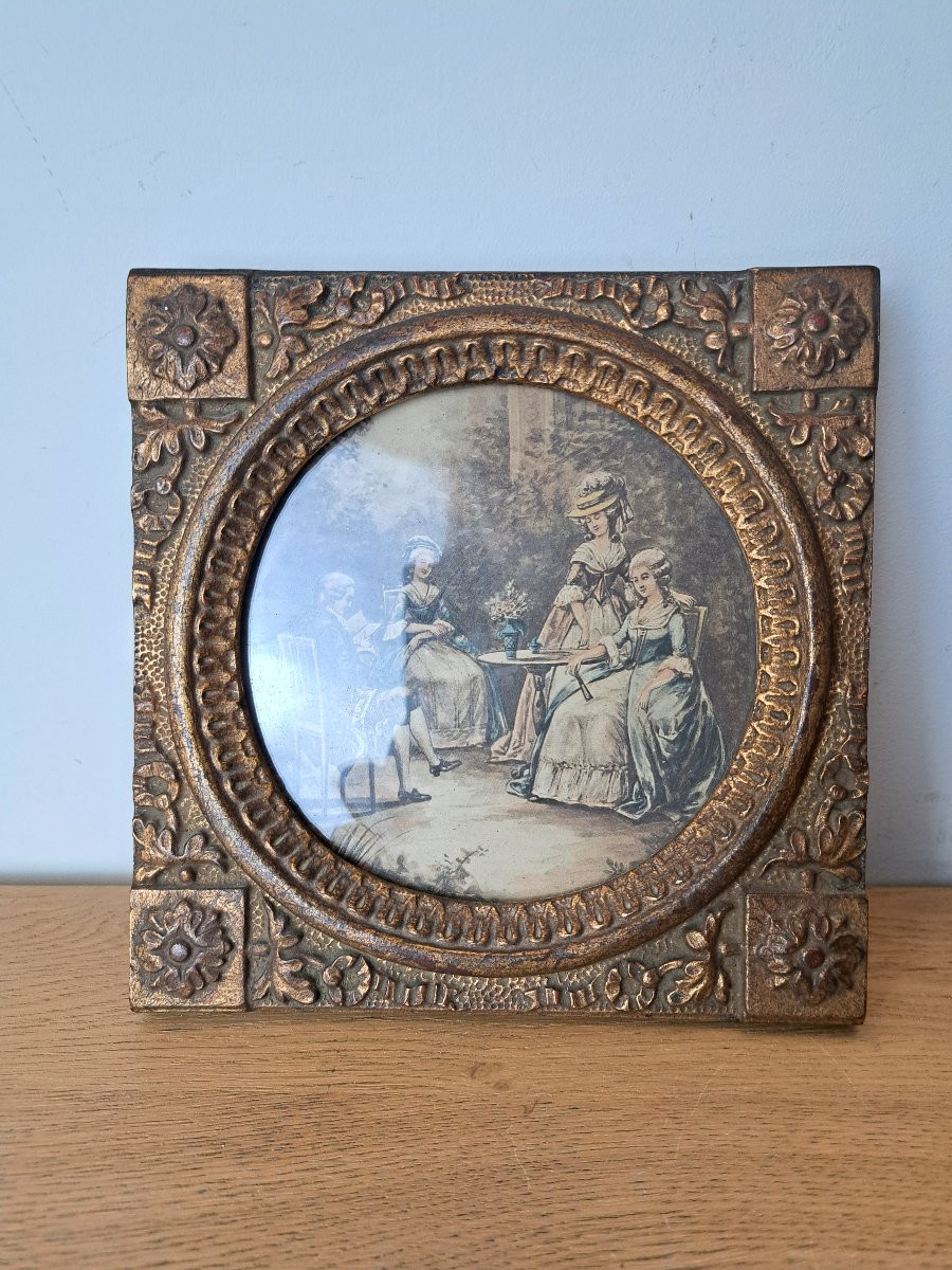 Paire de cadres , Louis XVI , Fin XIX°/Début XX°.-photo-5