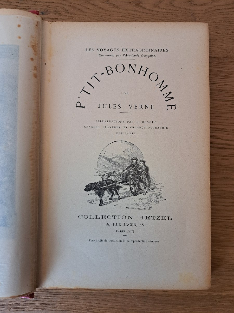 Jules Verne , P'tit Bonhomme , Collection Hetzel , Début XX°. -photo-3