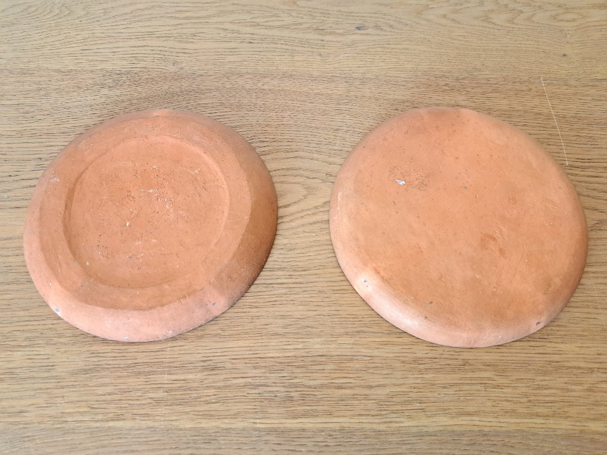 Charles Sabouret, Suite Of Two Tondi, Artistic Skating, Terracotta, 20th Century. -photo-2