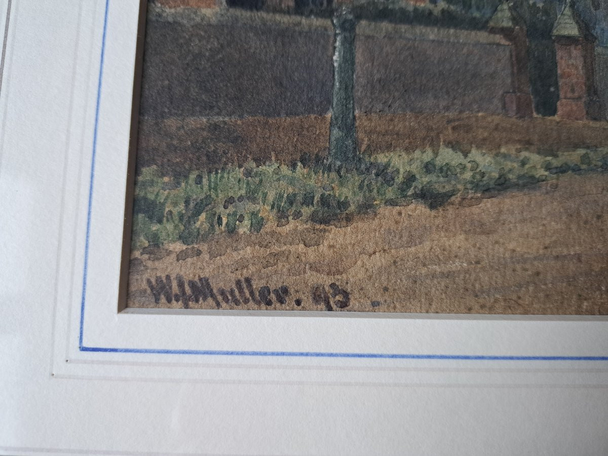 Wjmuller, The Armshouse, Bray, Watercolor, 19th Century. -photo-3