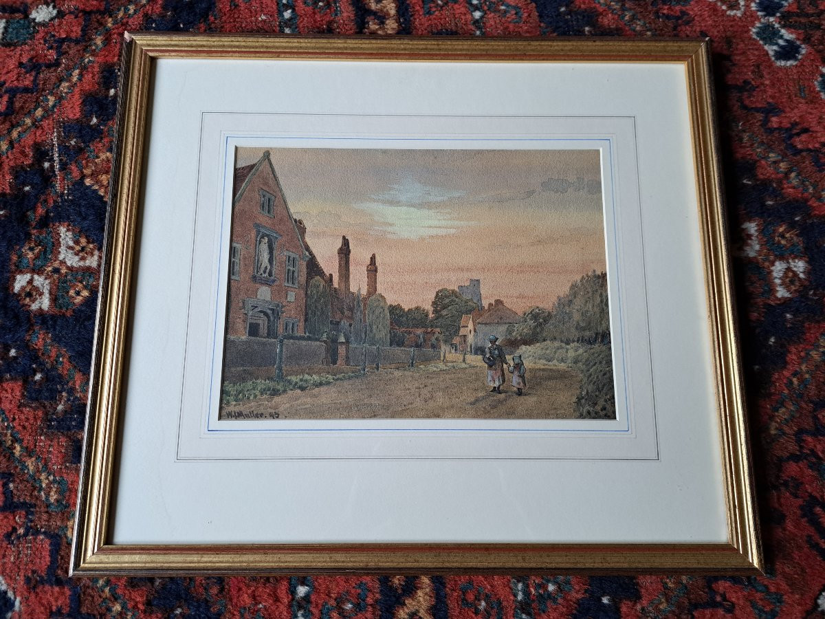 Wjmuller, The Armshouse, Bray, Watercolor, 19th Century. -photo-7