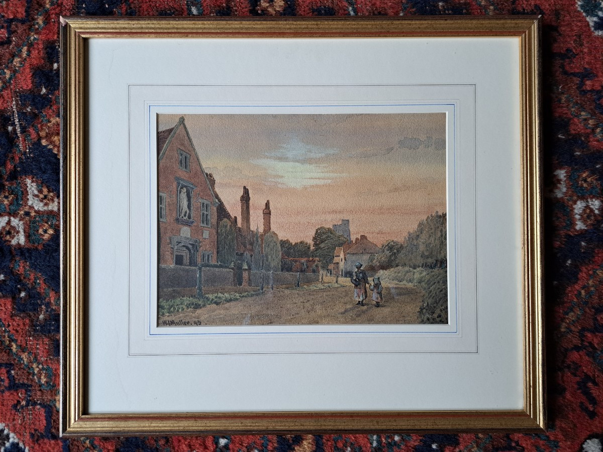 Wjmuller, The Armshouse, Bray, Watercolor, 19th Century. 