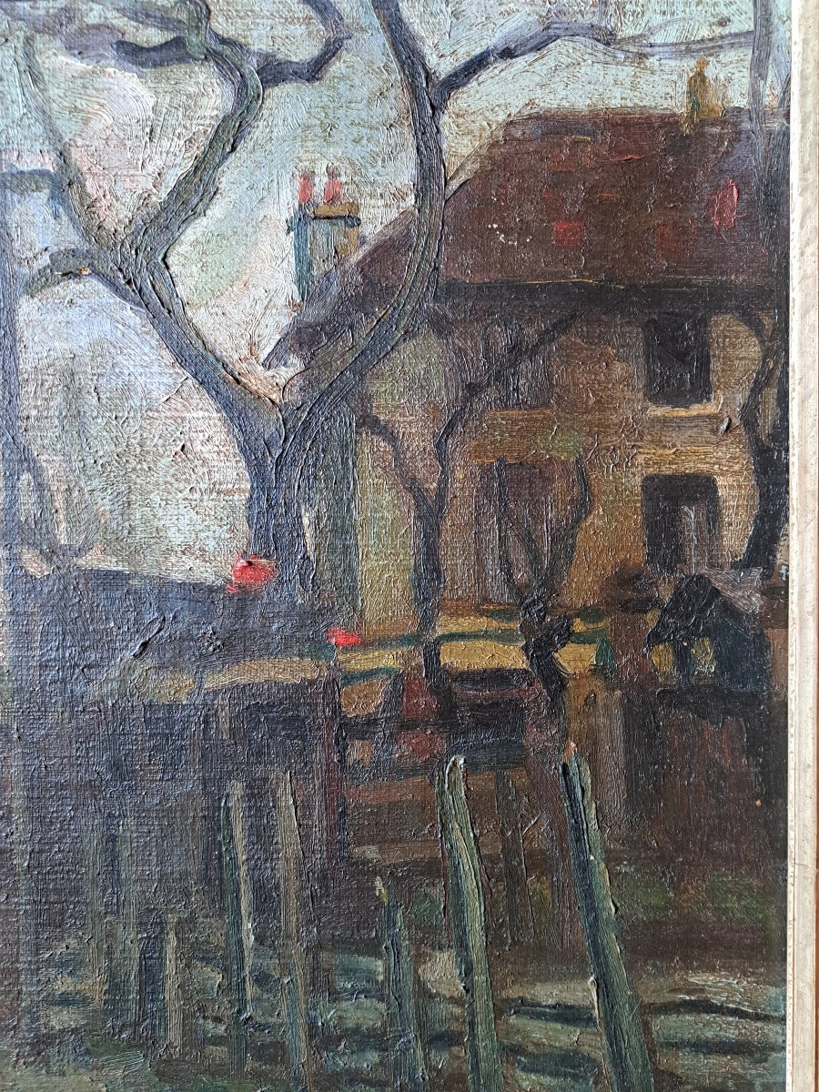 Le Plessis Robinson, Oil On Canvas, Signed, Early 20th Century. -photo-3