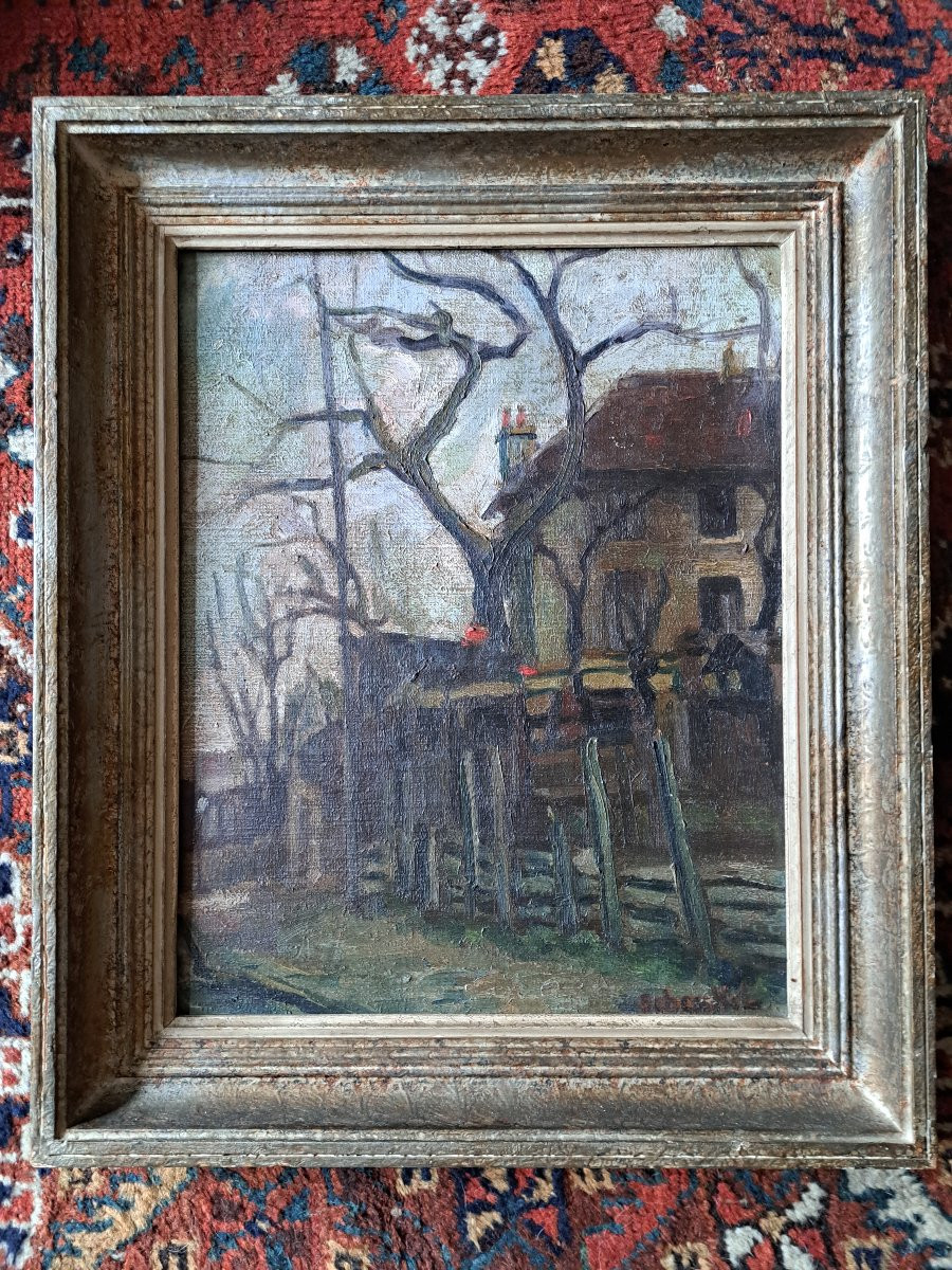 Le Plessis Robinson, Oil On Canvas, Signed, Early 20th Century. -photo-4