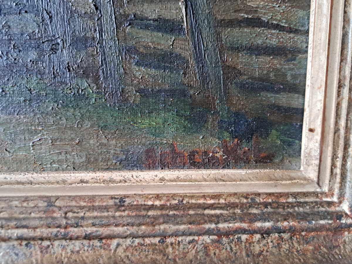 Le Plessis Robinson, Oil On Canvas, Signed, Early 20th Century. -photo-2