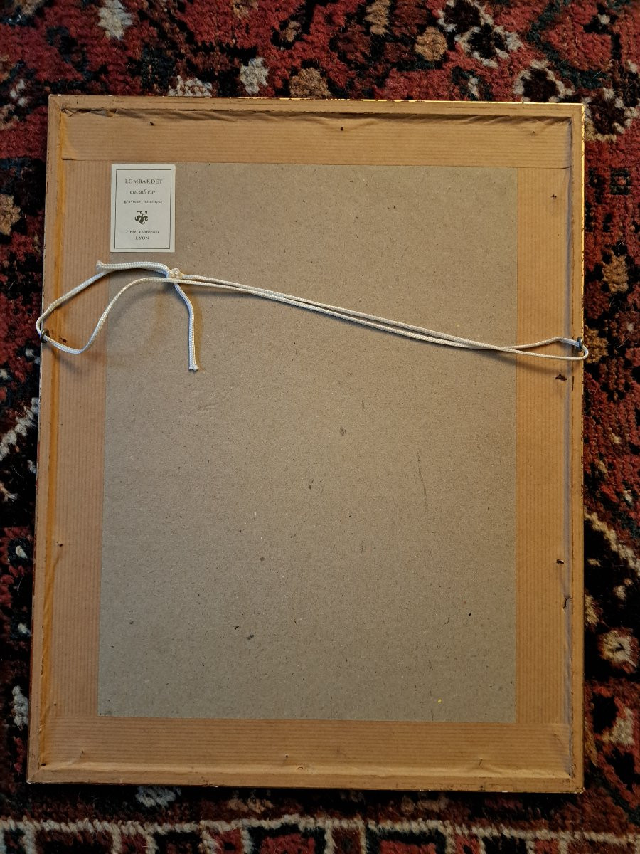 Seated Woman, Gouache, Signed, 20th Century. -photo-2