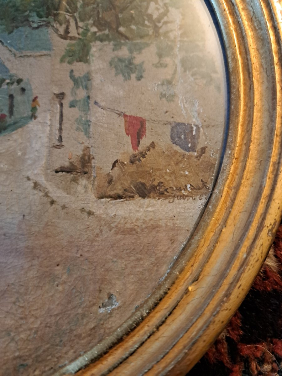 E.Grasset , Scène de rue orientale , Huile sur toile , Fin XIX°/Début XX°. -photo-4