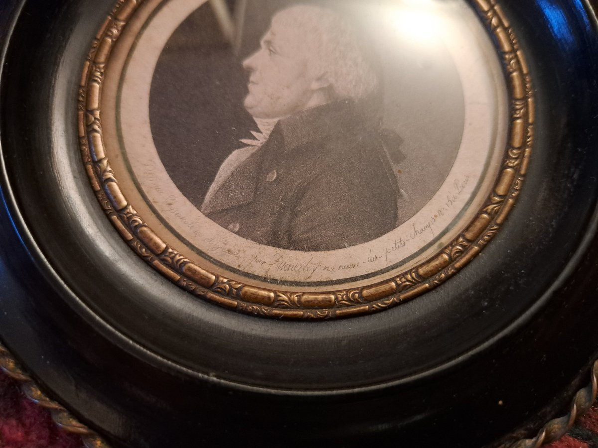 Portrait d'homme , Physionotrace , Fin XVIII°/Début XIX°. -photo-2