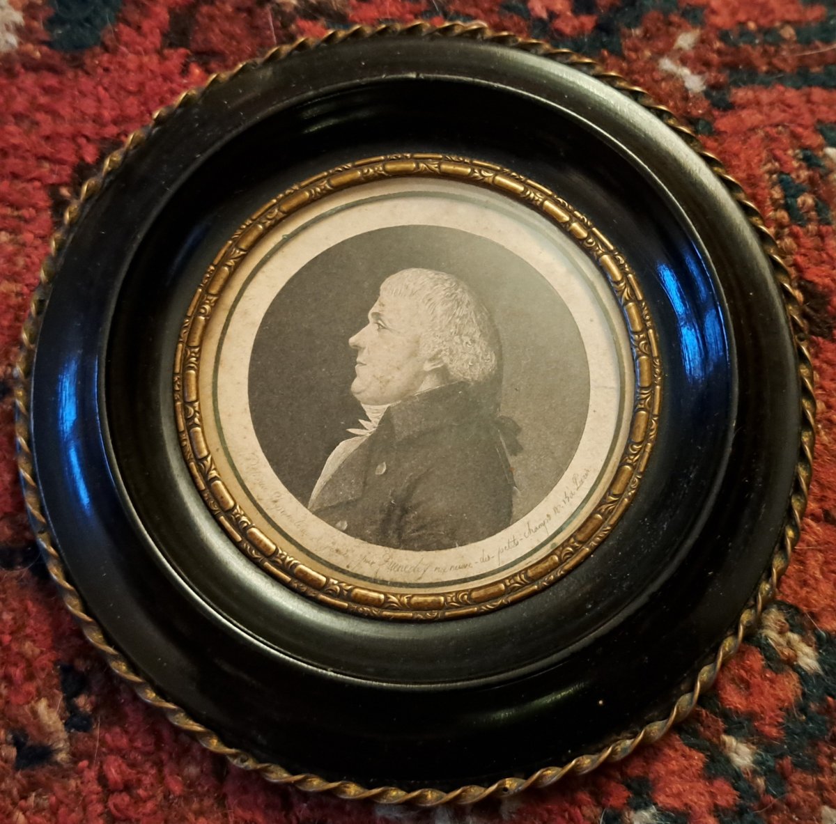 Portrait d'homme , Physionotrace , Fin XVIII°/Début XIX°. -photo-1