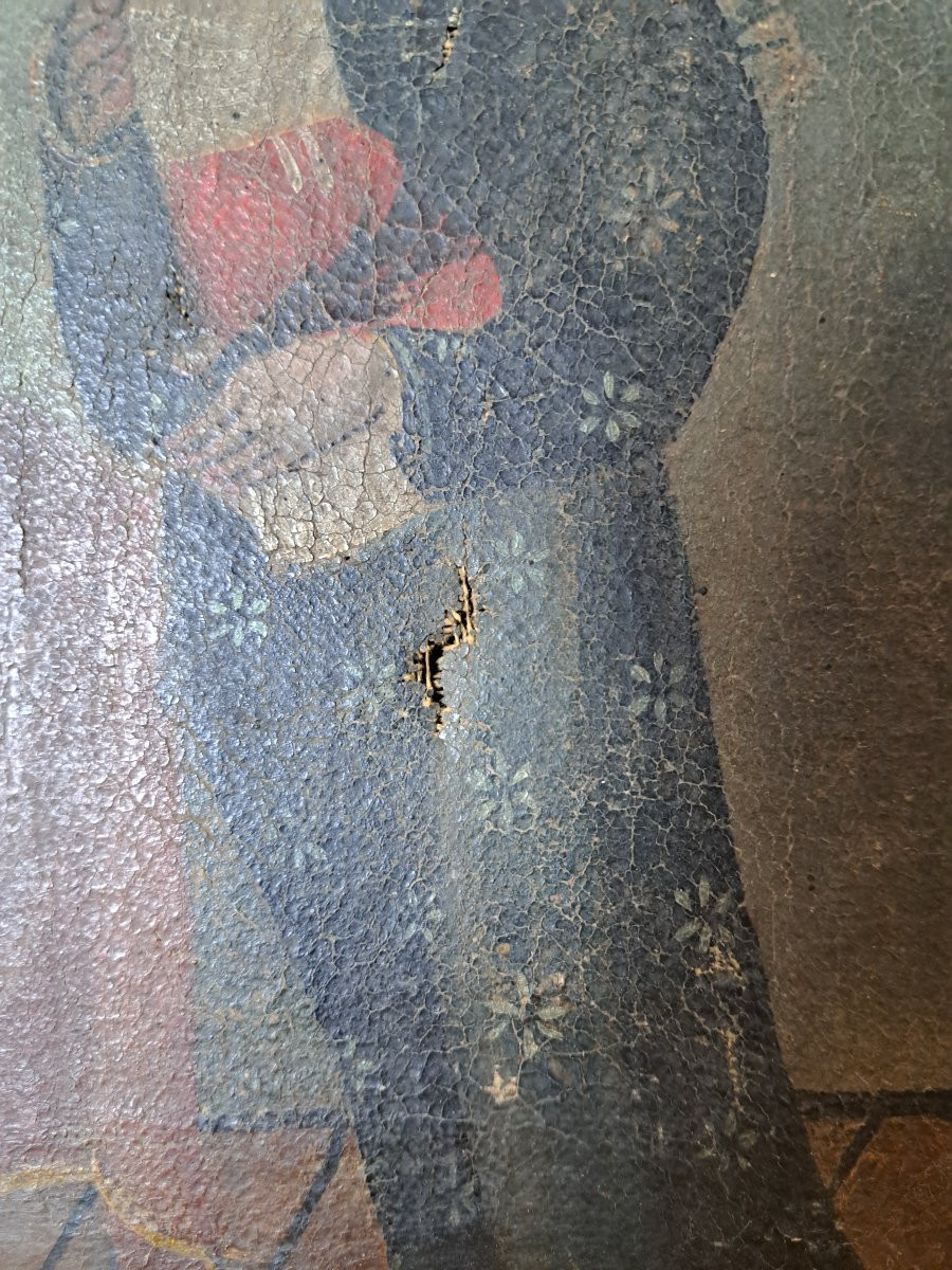 Saint Anthony Of Padua, Oil On Canvas, Late 18th/early 19th Century. -photo-1