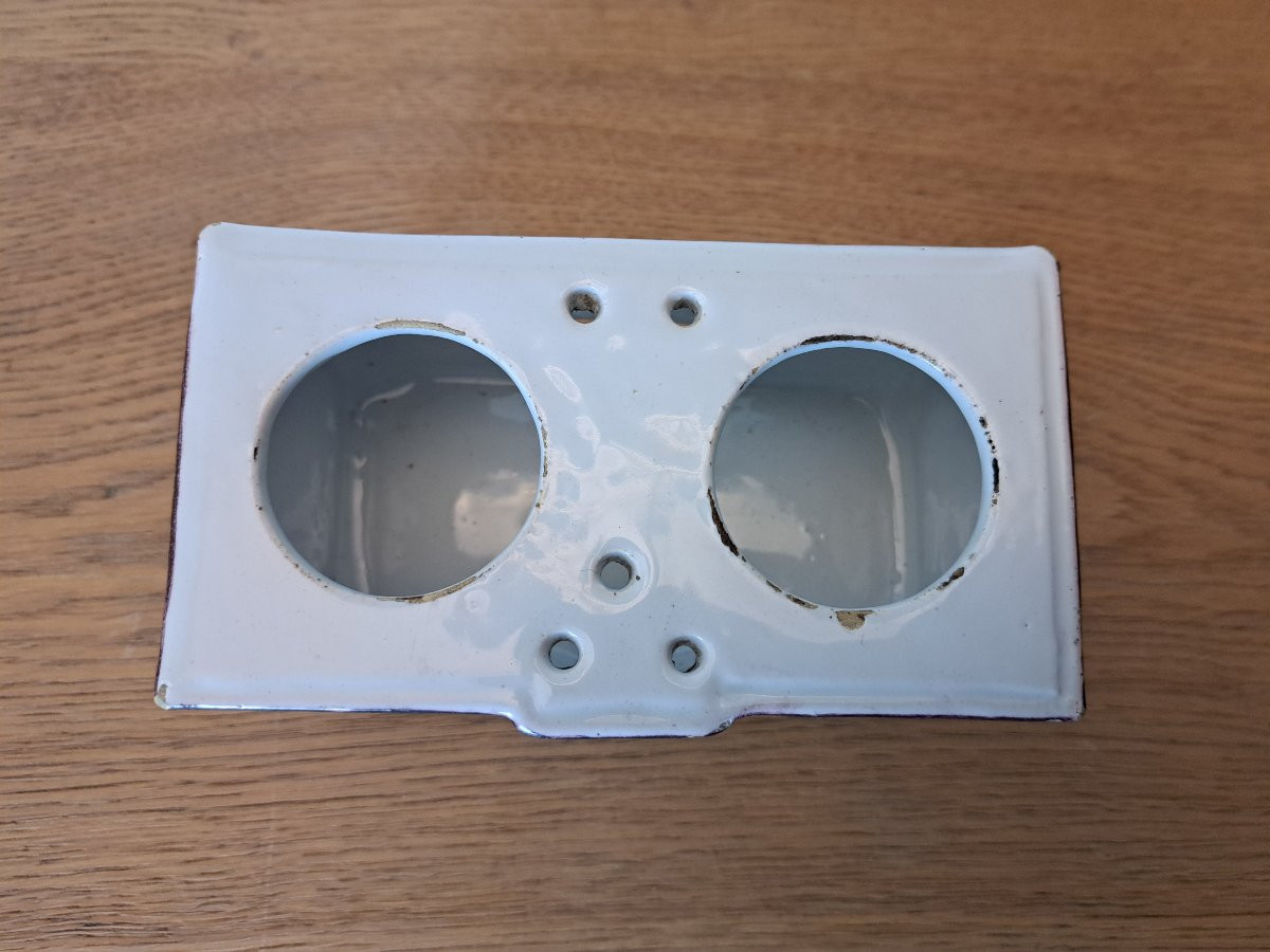 Encrier formant commode , Faïence , signée , XVIII°. -photo-1