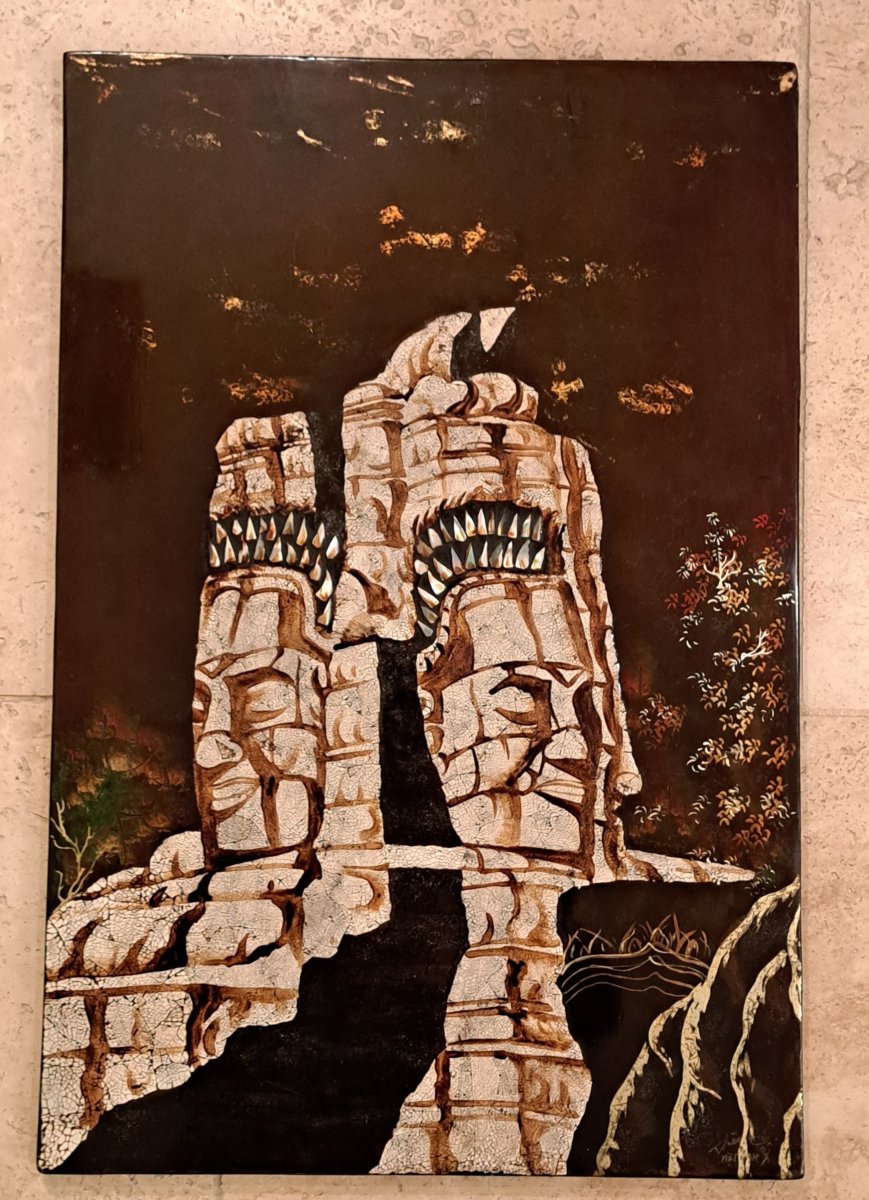 Thanh Lap , Angkor Vat , Panneau de laque , XX°. -photo-4