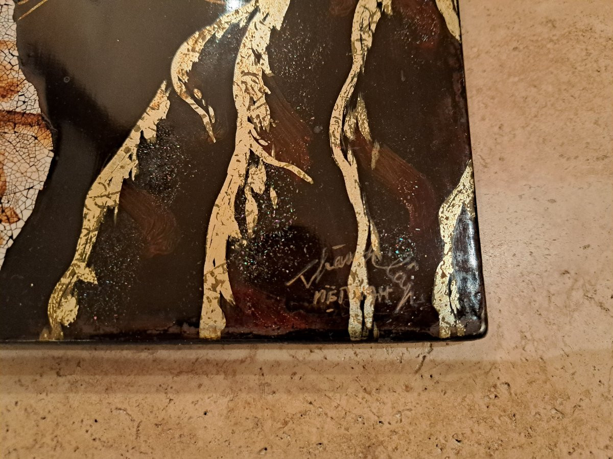 Thanh Lap , Angkor Vat , Panneau de laque , XX°. -photo-5